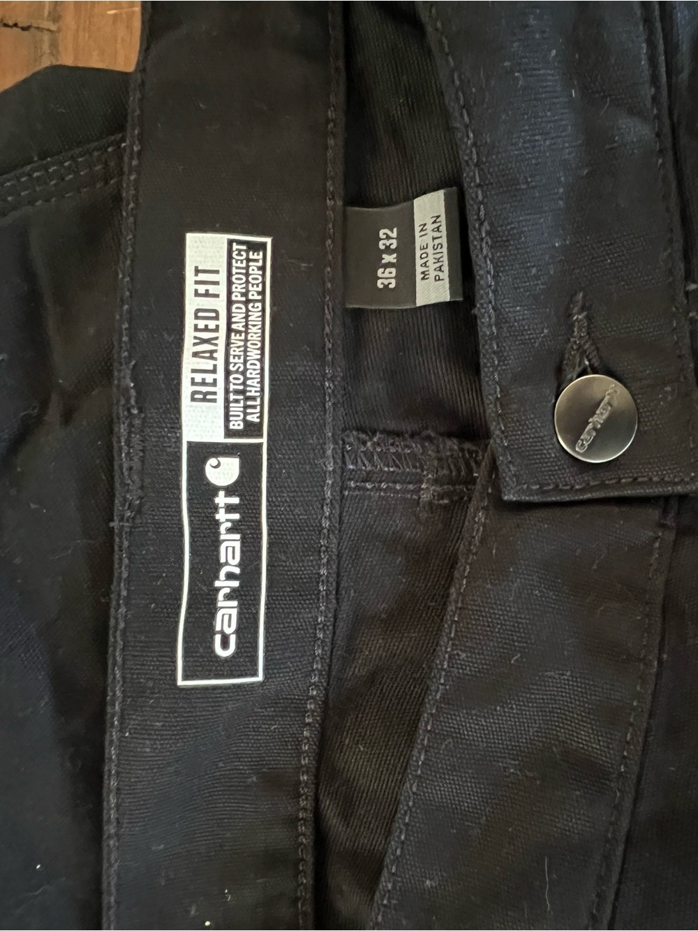 Carhartt Black Relaxed Fit Work Pants - Picture 2 of 4
